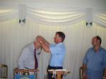 President Roger hands over the chain of office to incoming President David Houchell